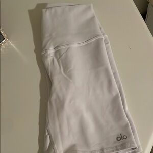Alo White biker shorts
